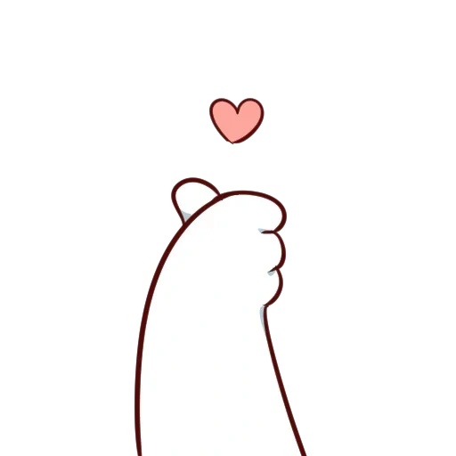 imagen, oso polar, lindos dibujos, oso de dibujos animados, oso blanco kawaii