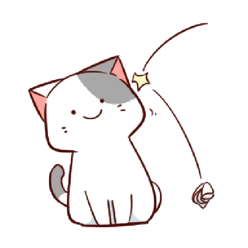 gato fruncido, kavay cats, gatos de anime, lindos dibujos, lindos dibujos de chibi