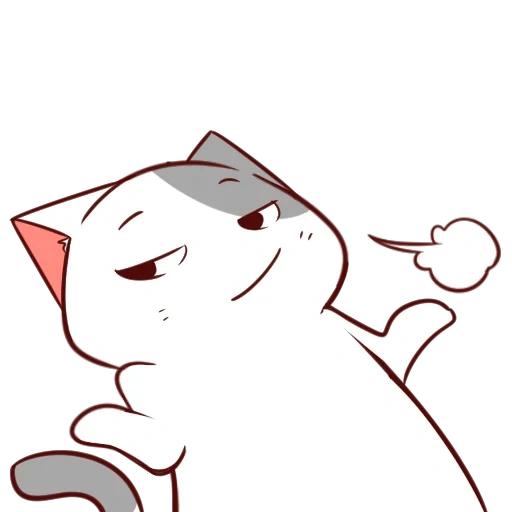 kucing, seal, anime kucing, kucing yang puas, anime kucing lucu