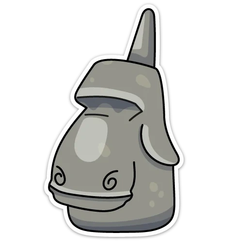 rhinocéros, mauvais, dessin moai