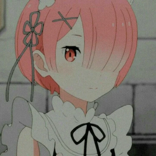 ray cero, re zero rem, rame re zero, ram ray cero estética, papel de animación de niña