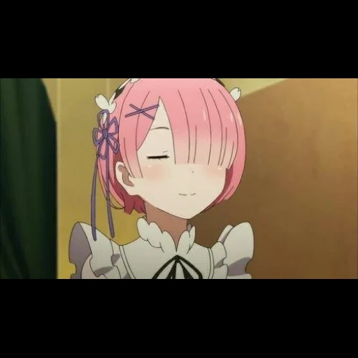 animation animation, kavai animation, rame re zero, anime girl, cartoon characters