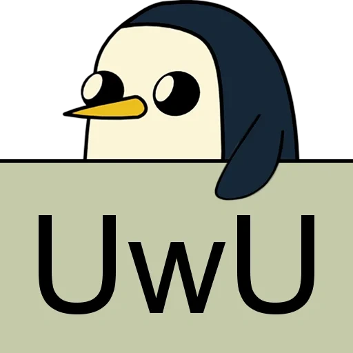 uwu, text, gunther, penguin, gunther penguin