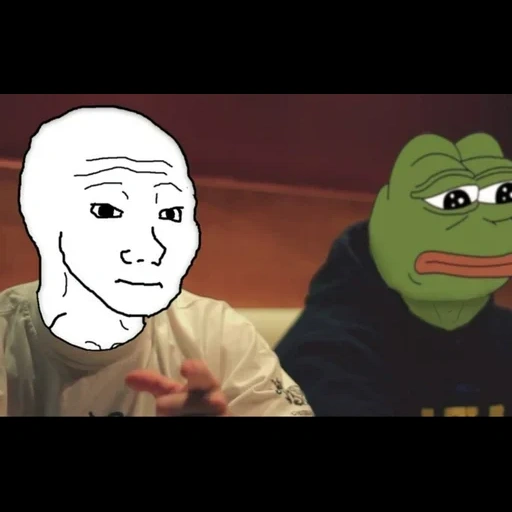 pepe, wojak, picchi memes, pepe and wojak, the weak shoup fear the strong