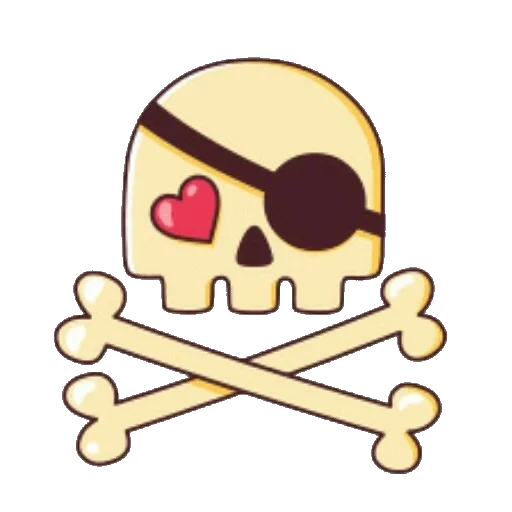 godille, crâne de pirate, icône du crâne, badge de crâne, le crâne est pirate