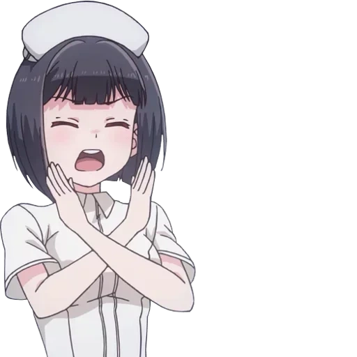 аниме, рисунок, аниме медсестра, персонажи аниме, аниме iya na kao sare nagara