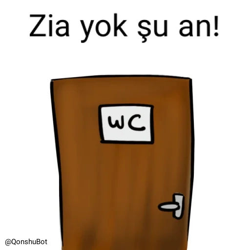 door, toilet door, close the door, door illustration