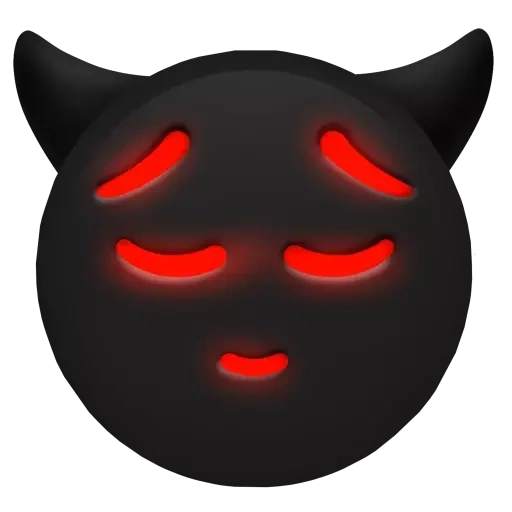 démon des emoji, emoji noir, diable emoji, devil smilik, chat noir emoji