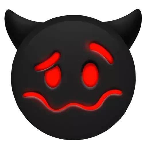 emoji hitam, emoji devil, smiley adalah iblis, senyum sialan, smiley demon