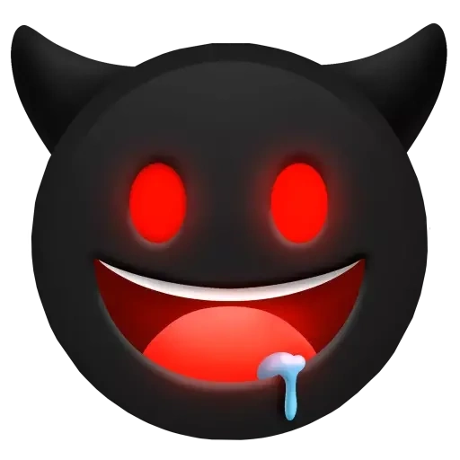 emoji, diable emoji, les émoticônes sont en colère, sourire putain, kitty evil smiley