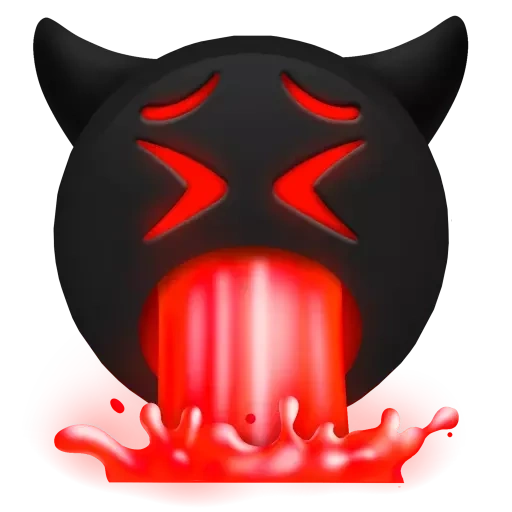 chat, icône du diable, emoji toxique, les visages du diable, devil stephen emoji