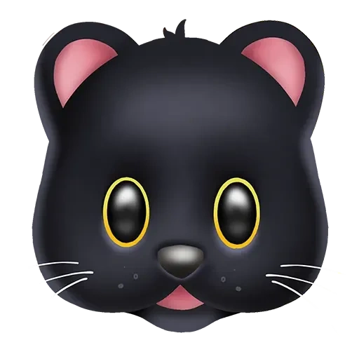 cat, кошечка, черный кот, кошка emoji, черный котенок
