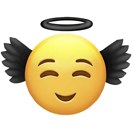 emoji, emoji, ange souriant, emoji angel ds, émoticônes des emoji