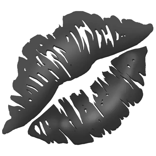labbra, labbra nere, vettore labbro, stampa per labbra, una traccia di un bacio