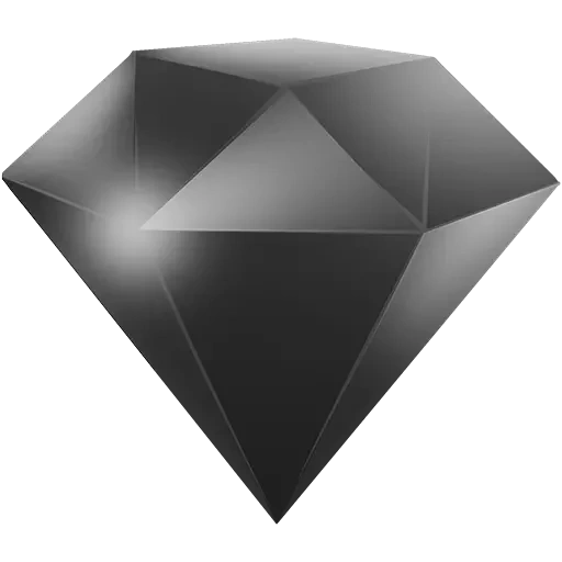 бриллиант, блэк даймонд, рисунок алмаза, черный бриллиант, черный бриллиант белом фоне