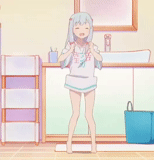 sagiri, eromanga, anime girl, cute gif animation, elomanga teacher dance