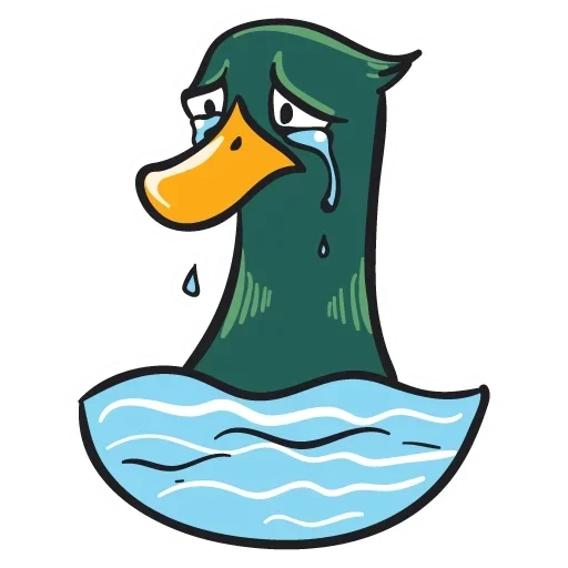 pato, pato, pato de pato, cabeza del logotipo de pato