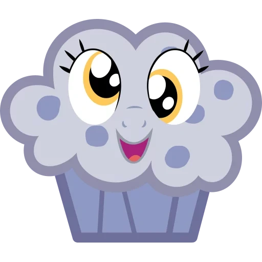 muffin de poney, muffin mlp, muffins de pi, poney, gâteau de poney gris