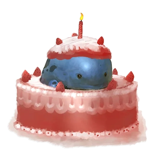 gâteau, crabe de crabe, gefeliciteerd, gâteau d'anniversaire, gâteau de requin