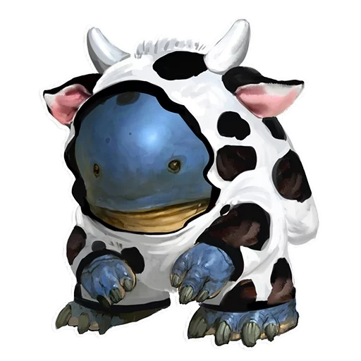 the quaggan, guild wars 2, das blaue monster, 404 cannot find, fröhliche kuh 3d