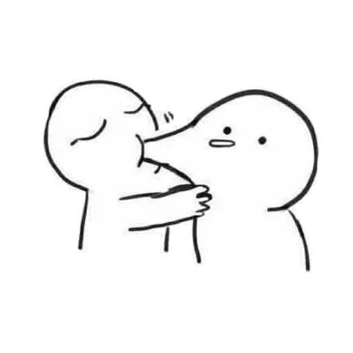 memes, pair memes, kiss meme, drawings of memes, a meme with kissing little men