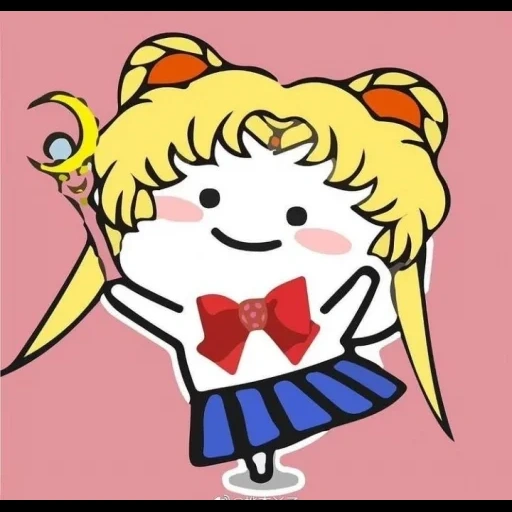 marin lune, personnages d'anime, personnages sailor moon, anime chibi seilormun, hello kitty silor moon