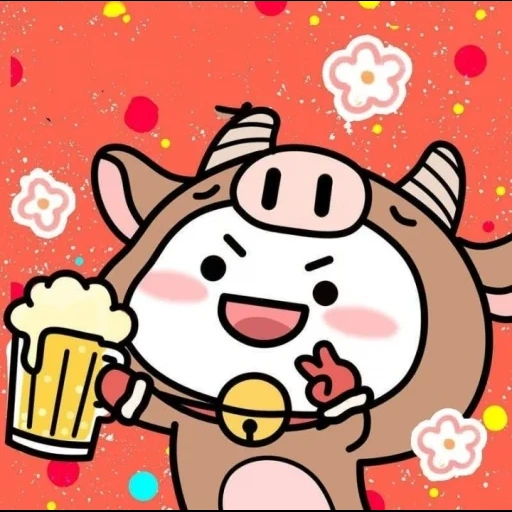 asian, the drawings are cute, the stickers are cute, the animals are cute, cute illustrations