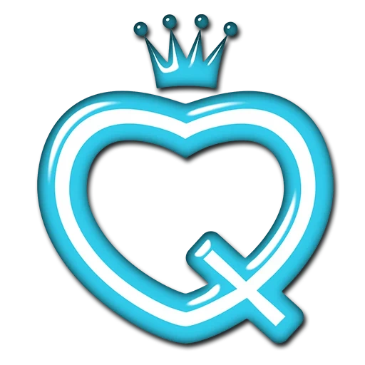 das emblem, icons, das symbol in der form eines herzens, herzförmiges abzeichen, blue heart