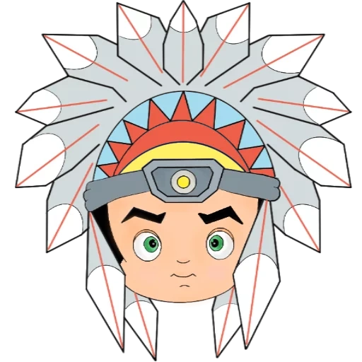 emoticons indianer, indische muster, naruto muster, muster der charaktere, indische cartoons