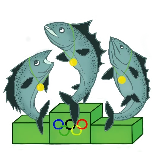 fish, der fisch, salmon fisch, das fischemblem, fish second vector