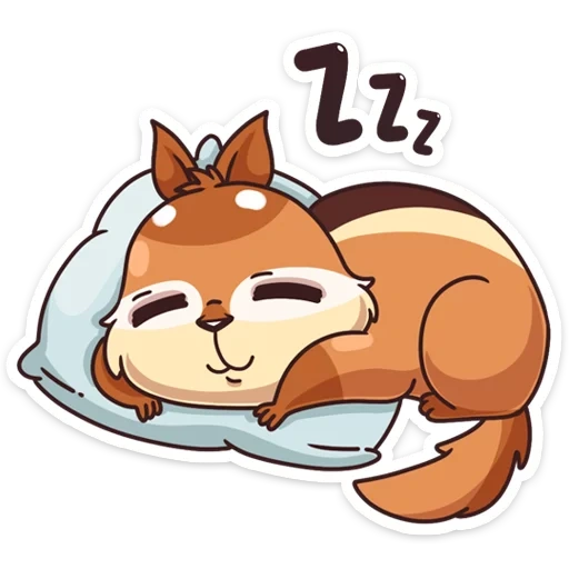 kvip, the fox is asleep, fry fox, chipmunk