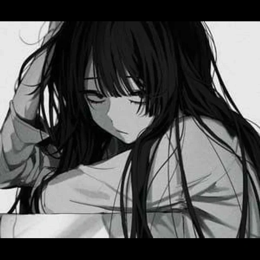 anime, figure, anime girl, anime triste, personnages d'anime