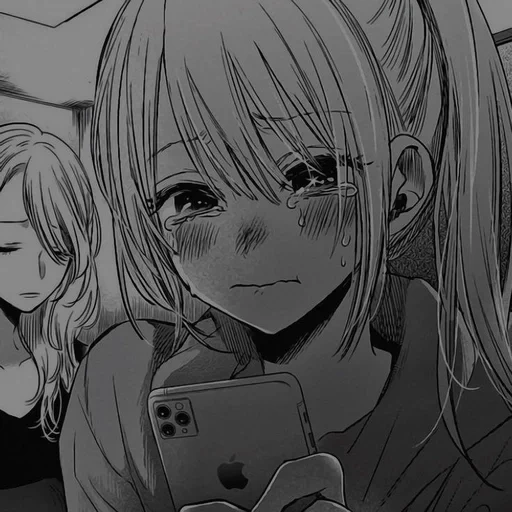 picture, anime manga, anime drawings, sad anime, anime arts of girls