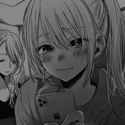 figura, quadrinhos de anime, imagem de anime, animação triste, menina de arte anime