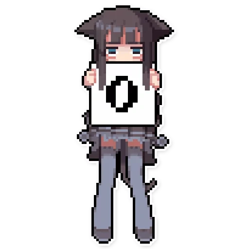 itt, pixel, pixel art, mikan pixel, pixel girl