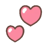 cœurs, cœurs, coeurs mignons, coeur rose, autocollants du coup du cœur du vatsapa
