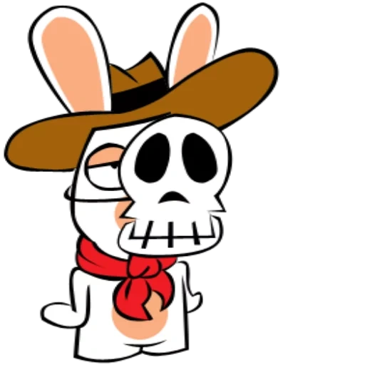 anime, characters drawings, cartoons with a gun, zombie cowboy hat, drawing character mexican