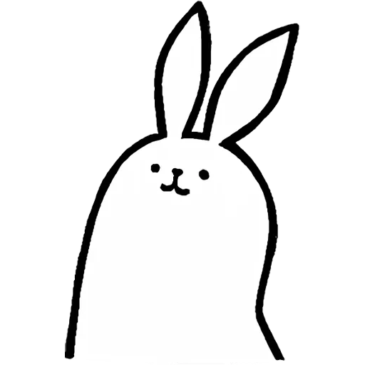 кролик, кролик набросок, рисунок кролика, рисунки срисовки кролик