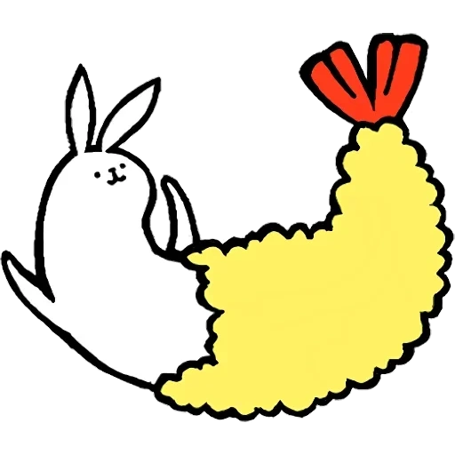 кролик, рисунок курицы, желтыми кроликом, раскраска зайчик