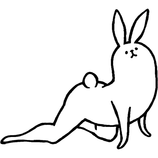кролик, заяц кролик, кролик контур, кролик рисунок, rabbit with the beautiful legs