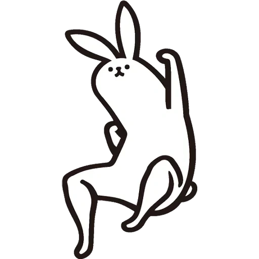 кролик, кролик контур, пинк рэббит кролик, rabbit with the beautiful legs