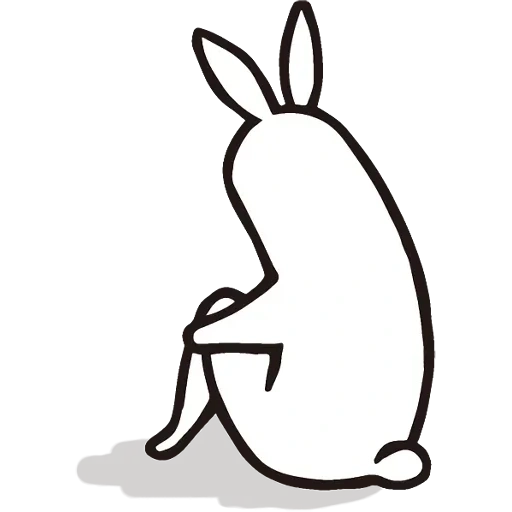 rabbit, кролик, кролик контур, rabbit with the beautiful legs