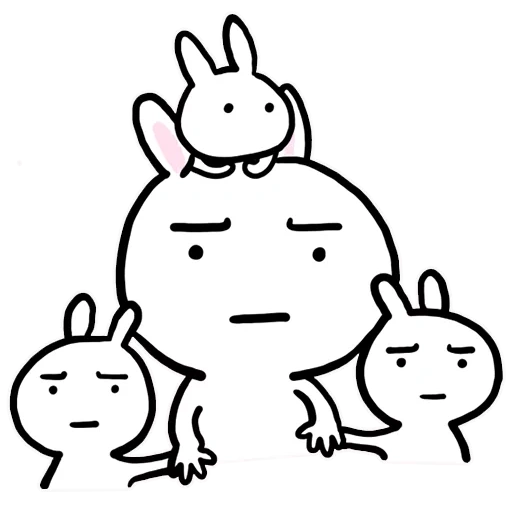 meme, asian, tuzky hare, illustration