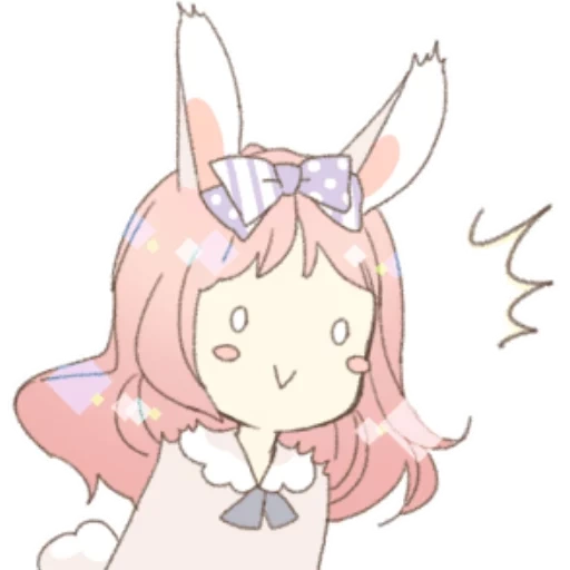 anime, anime art, anime drawings, anime characters, chibi anime bunny