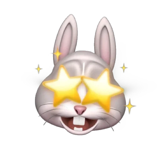 animation, animoji mouse, expression rabbit, commemorating the rabbit's head, photoshop rabbit memorial