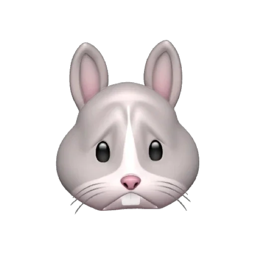 эмодзи заяц, мышь анимодзи, эмоджи кролик, animoji единорог, эмодзи зайчик лицо