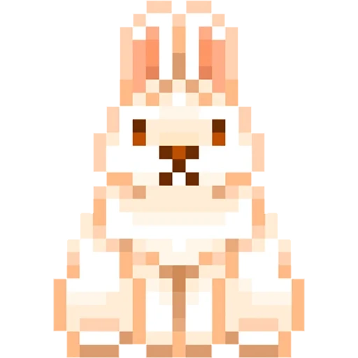 пиксельный лис, пиксельный кот, пиксельный котик, пиксельный кролик, кролик пиксель арт