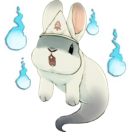 аниме, милый кролик, милые рисунки кроликов, белый кролик мультяшный, магистр дьявольского культа чиби кролики