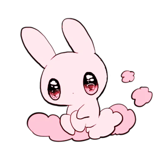 bunny, pink bunny, the rabbit is pink, pink bunny, chibi kawai jenny rabbits