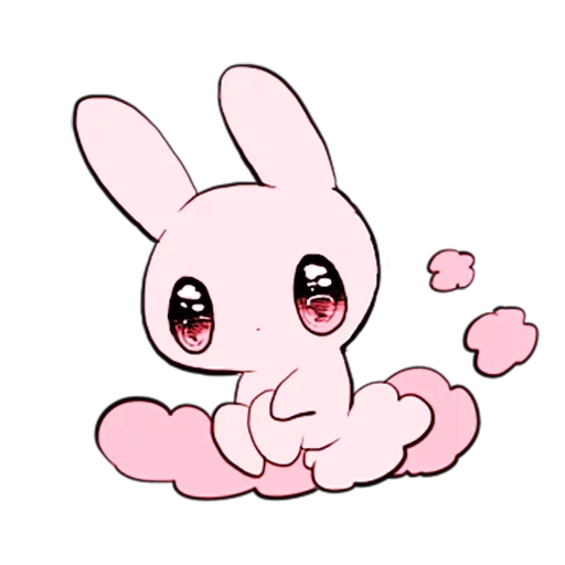 lapin, lapin rose, le lapin est rose, lapin rose, chibi kawai jenny rabbits